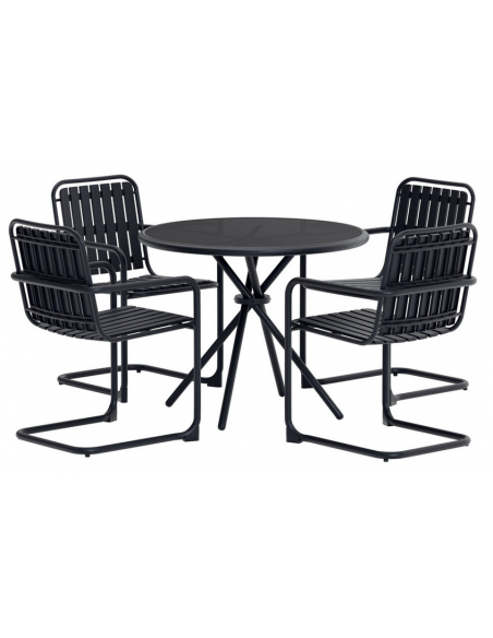 sort bistro cafe bistrosæt bistrobord cafebord cafestole altan havestole moderne design spisebord