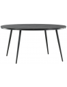BREA Rundt havebord i aluminium og aintwood H75 x Ø150 cm - Sort