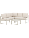 ALVADOR Loungesofa med bord i aluminium og polyester 180 x 190 cm - Beige