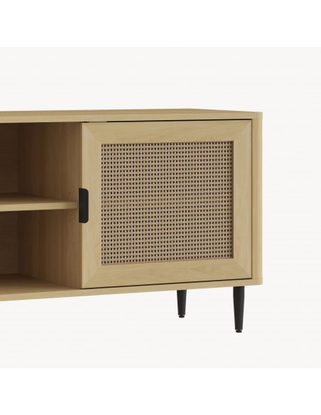 tvbord med opbevaring træ eg opbevaring stuemøbler