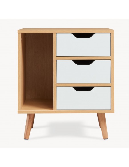 sengebord natbord træ opbevaring moderne eg