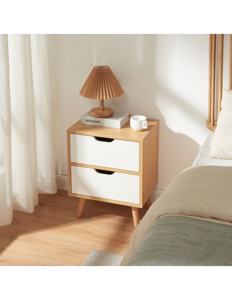 sengebord natbord træ opbevaring moderne eg