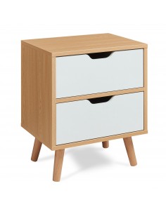 sengebord natbord træ opbevaring moderne eg