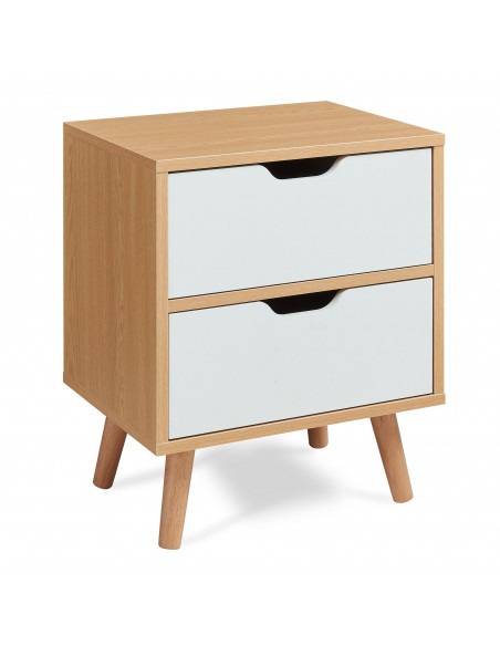 sengebord natbord træ opbevaring moderne eg