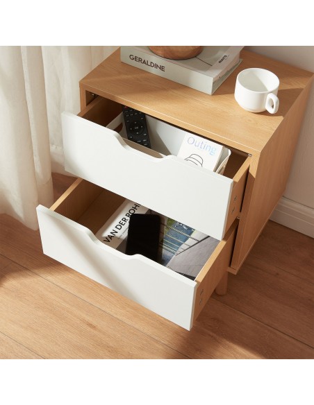 sengebord natbord træ opbevaring moderne eg