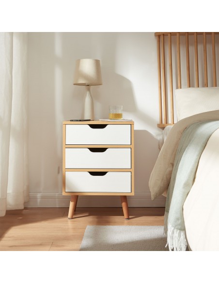 sengebord natbord træ opbevaring moderne eg