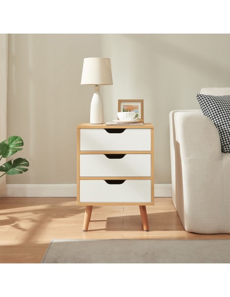 sengebord natbord træ opbevaring moderne eg