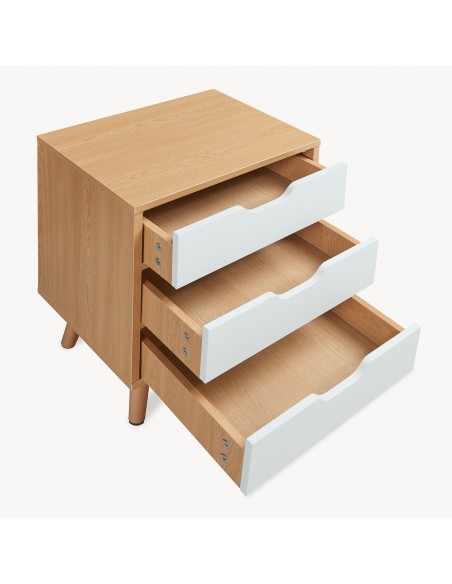 sengebord natbord træ opbevaring moderne eg