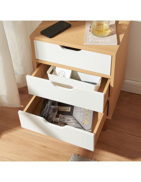 sengebord natbord træ opbevaring moderne eg