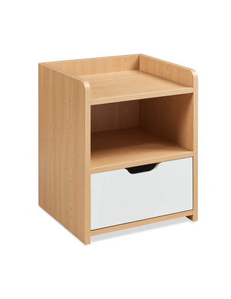 sengebord natbord træ opbevaring moderne eg