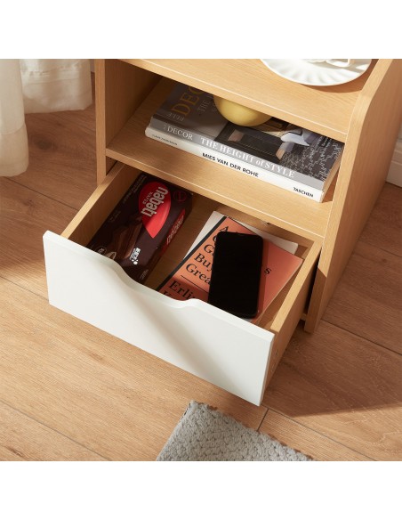 sengebord natbord træ opbevaring moderne eg