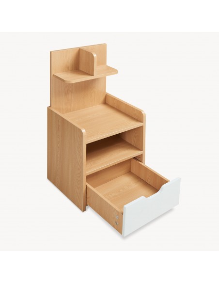 sengebord natbord træ opbevaring moderne eg