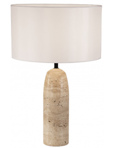 bordlampe sten marmor design moderne soveværelse stue beige