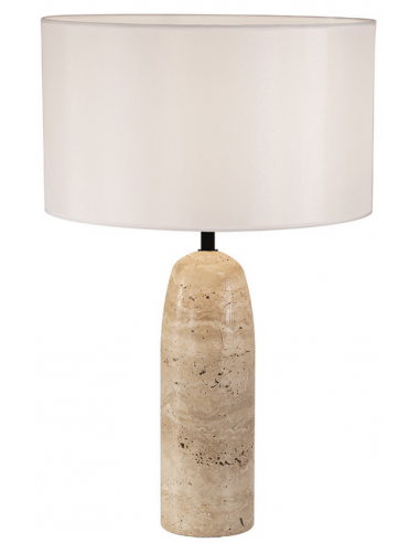 bordlampe sten marmor design moderne soveværelse stue beige