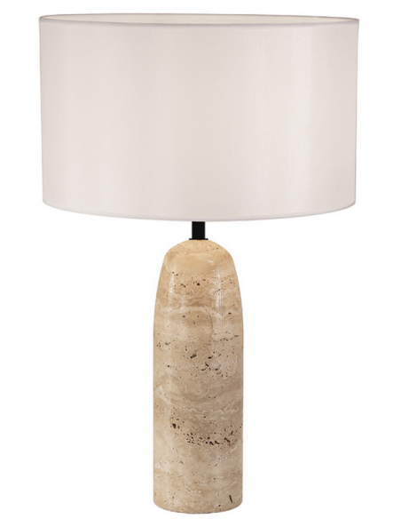 bordlampe sten marmor design moderne soveværelse stue beige