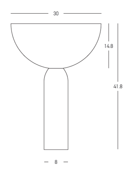 bordlampe sten marmor design moderne soveværelse stue beige