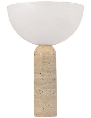 bordlampe sten marmor design moderne soveværelse stue beige