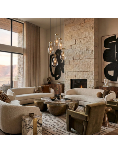 Loftlampe pendellampe e14 design spisebord messing 2