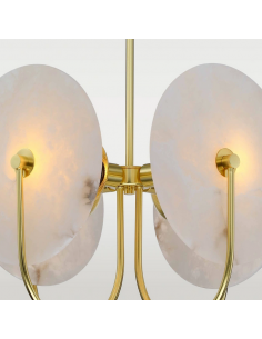 Loftlampe lysekrone e27 design spisebord messing 2