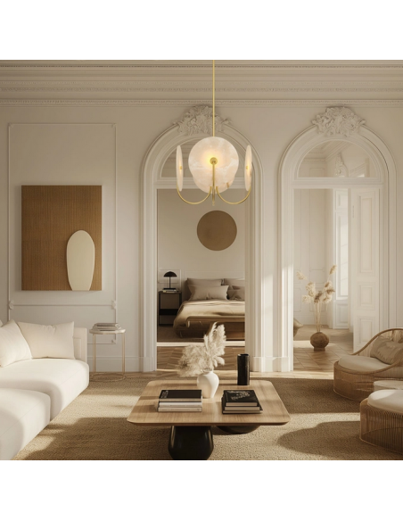 Loftlampe lysekrone e27 design spisebord messing