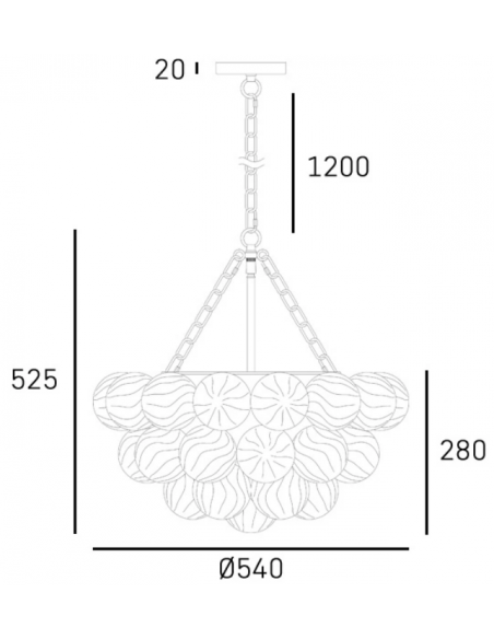 Loftlampe lysekrone design spisebord