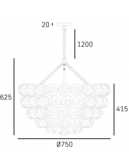 Loftlampe lysekrone design spisebord
