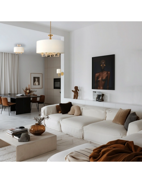 loftlamper pendellamper pendler moderne design lysekrone krom skærm spisebord