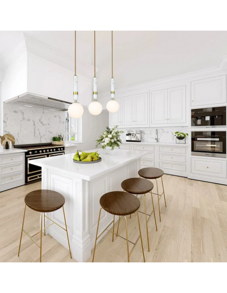 Loftlampe pendellampe e27 design spisebord marmor messing