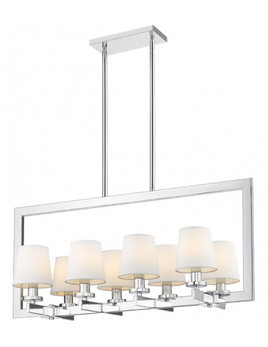 loftlamper pendellamper pendler moderne design langbordspendel krom skærm spisebord