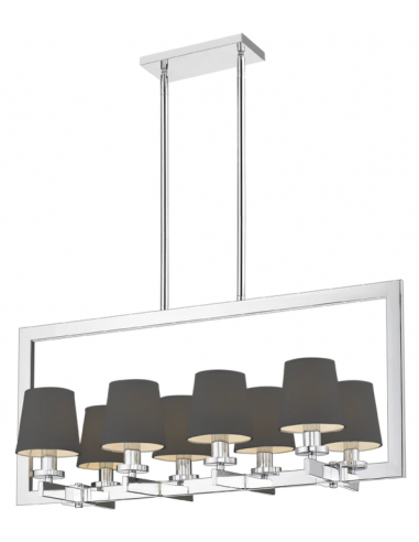 loftlamper pendellamper pendler moderne design langbordspendel krom skærm spisebord