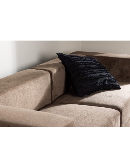 sofa modulsofa moduler moderne design stof brun flydersofa