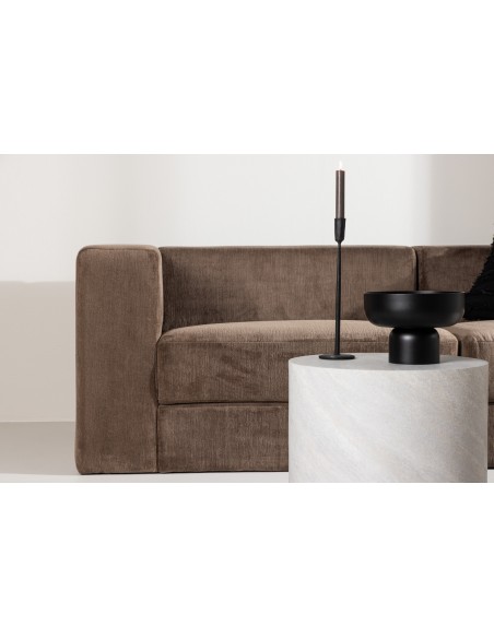 sofa modulsofa moduler moderne design stof brun flydersofa