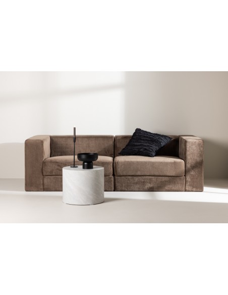 sofa modulsofa moduler moderne design stof brun flydersofa