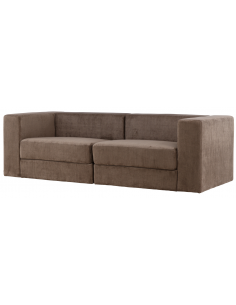 sofa modulsofa moduler moderne design stof brun flydersofa 2