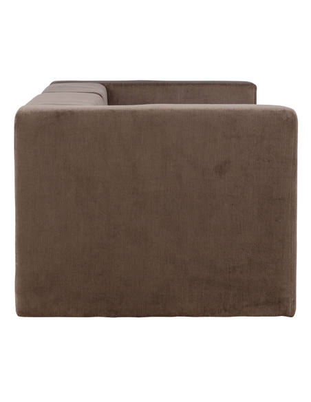sofa modulsofa moduler moderne design stof brun flydersofa