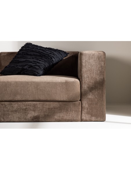 sofa modulsofa moduler moderne design stof brun flydersofa