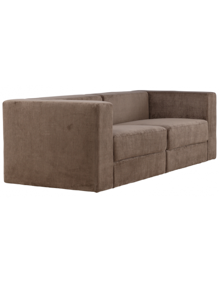 sofa modulsofa moduler moderne design stof brun flydersofa