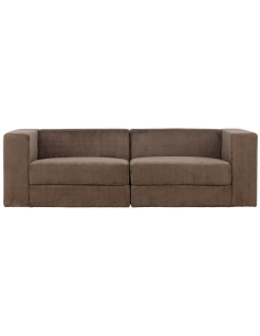 sofa modulsofa moduler moderne design stof brun flydersofa
