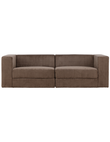 sofa modulsofa moduler moderne design stof brun flydersofa