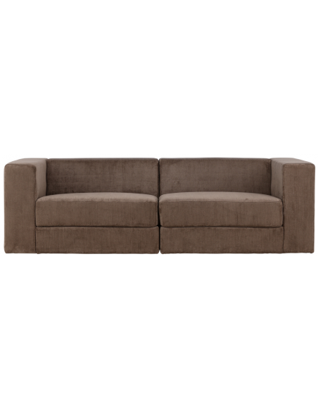 sofa modulsofa moduler moderne design stof brun flydersofa