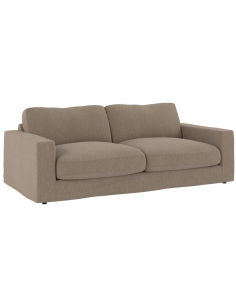 sofa til 3 personer i brun stof komfortabel design rowico aftageligt vaskbart