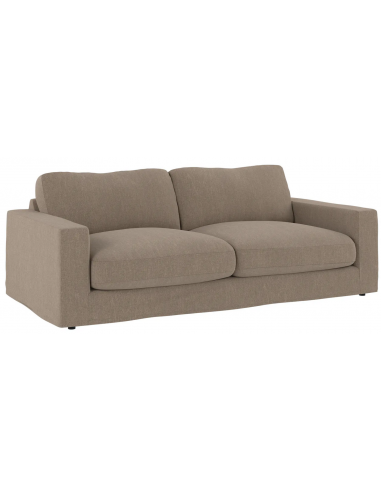 sofa til 3 personer i brun stof komfortabel design rowico aftageligt vaskbart