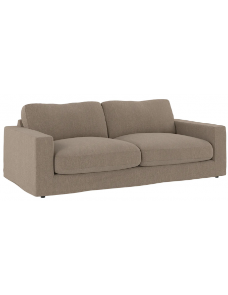 sofa til 3 personer i brun stof komfortabel design rowico aftageligt vaskbart