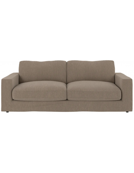 sofa til 3 personer i brun stof komfortabel design rowico aftageligt vaskbart