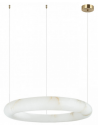 Loftlampe i metal og alabaster Ø49 cm 35W LED - Børstet messing/Alabaster