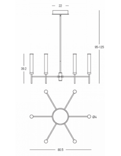 lysekrone spisebord loftlampe messing design loft kontorbelysning 2