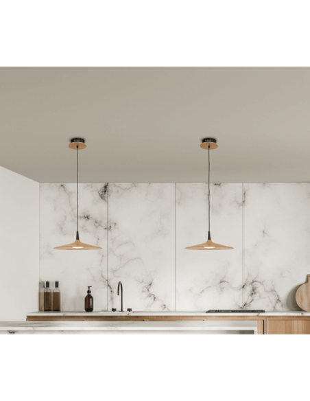 pendellampe loftlampe erhvervsbelysning design loft kontorbelysning træ