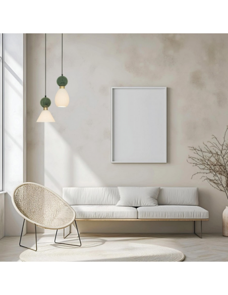 pendellampe loftlampe design loft kontorbelysning marmor glas