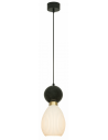 Loftlampe i messing, marmor og gypsum Ø14 cm 1 x E14 - Sort marmor/Messing/Hvid
