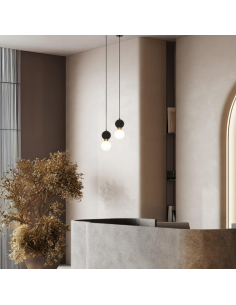 pendellampe loftlampe design loft kontorbelysning marmor glas 2